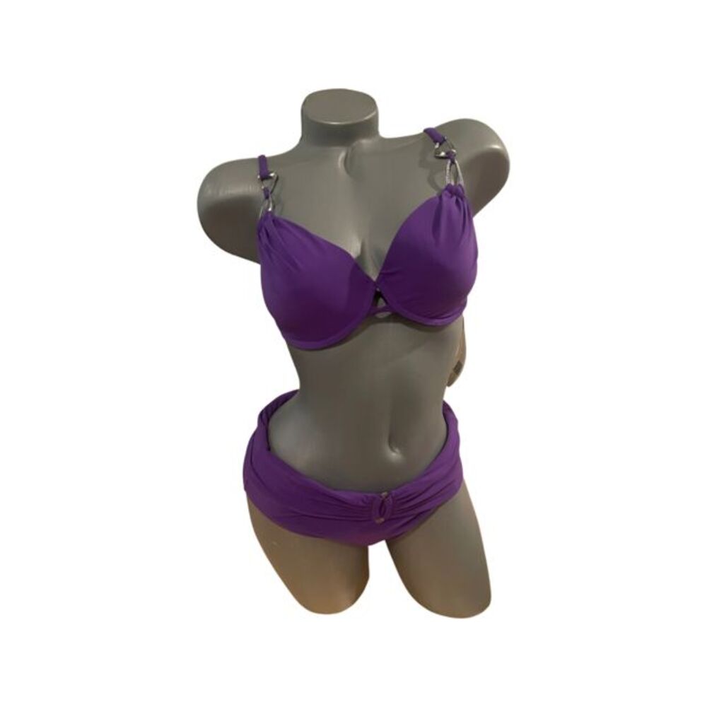 NWT GIDEON OBERSON by Gottex 8 bikini swimsuit underwire padded fold-down bottom